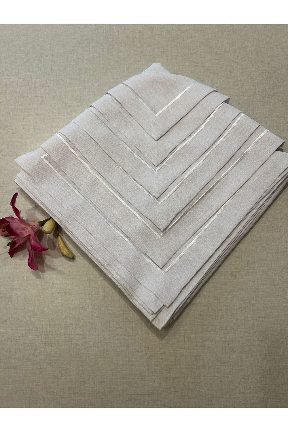 Piko Sarma Detaylı Polyester Keten Dertsiz Sunum Peçetesi 40 x 40 - 6 Adet