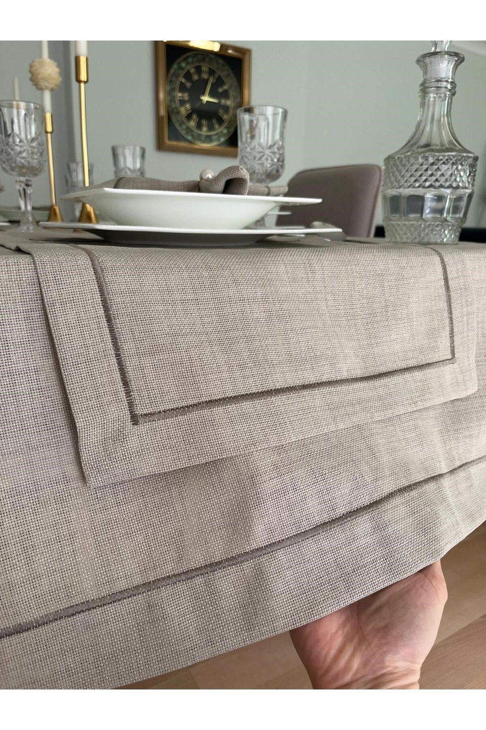 Polyester Keten Çeyiz Piko Sarma Detaylı Runner 40 x 160 - 1 Adet - Renk Seçenekli