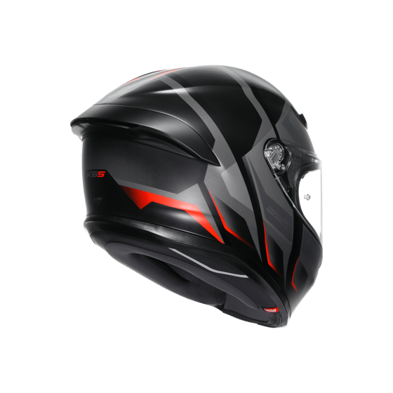 AGV KASK K6 S KARVE MATT BLACK GREY RED