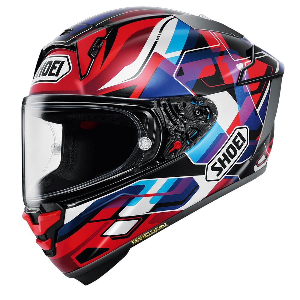 SHOEI X-SPIRIT PRO VALION TC-10 RED BLUE KASK