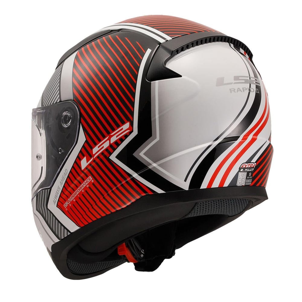 LS2 RAPID 2 EXTRA BEYAZ-KIRMIZI