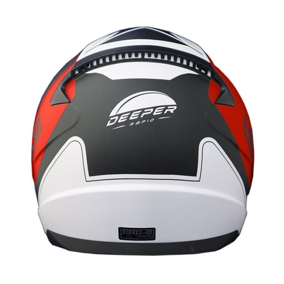LS2 RAPID DEEPER MATT RED BLACK KASK 