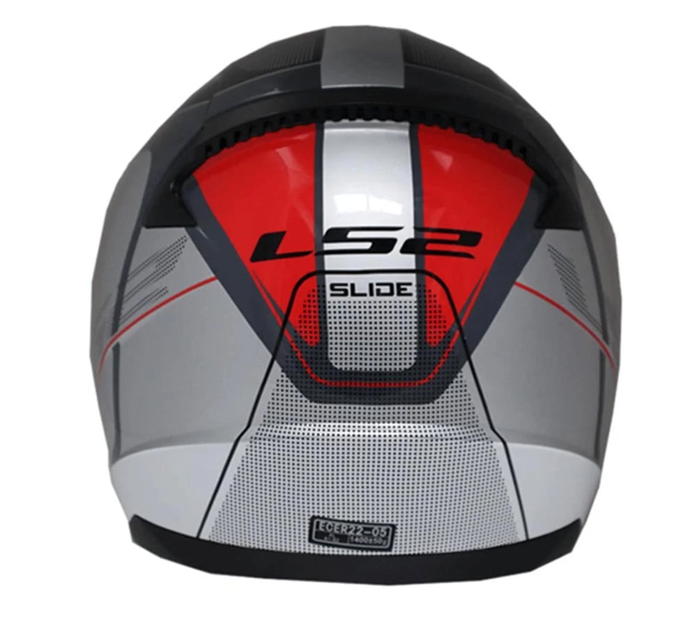 LS2 RAPID SLIDE BLACK GREY RED KASK