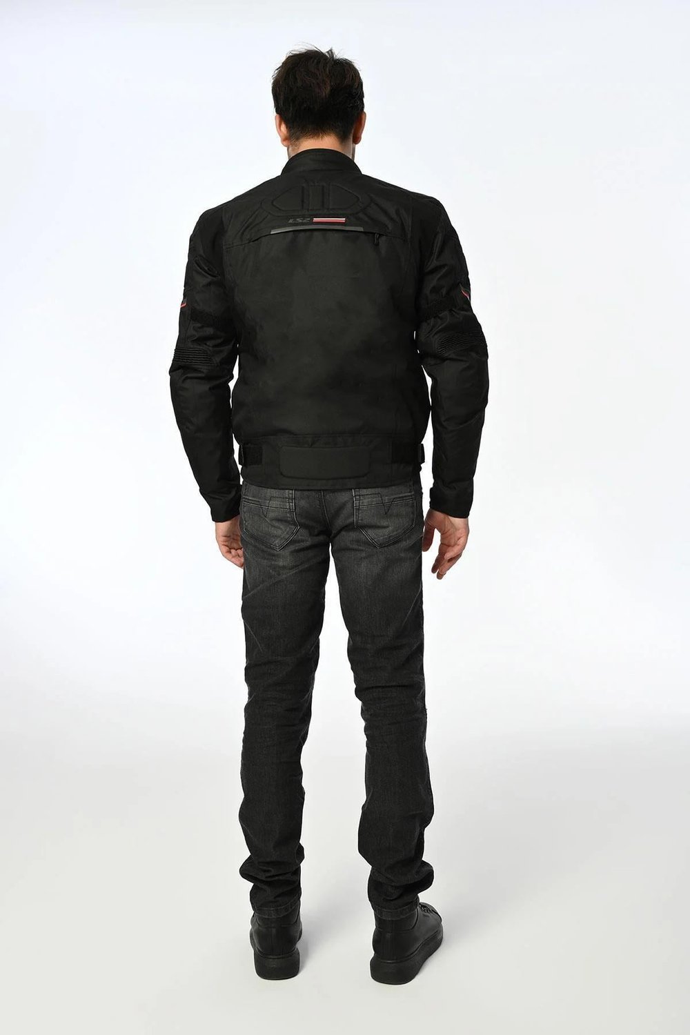 LS2 SHADOW MAN JACKET SİYAH KIRMIZI MONT