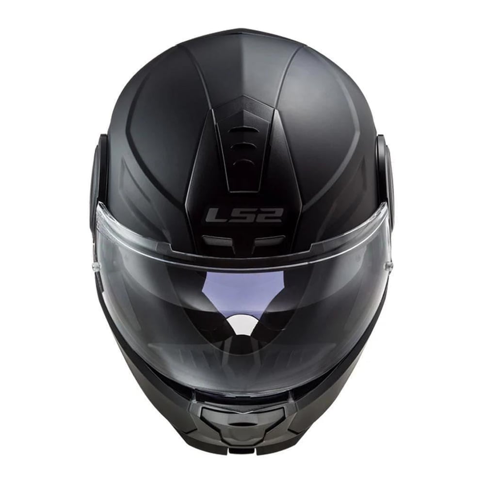 LS2  SOLID MAT BLACK ÇENE AÇILIR KASK 