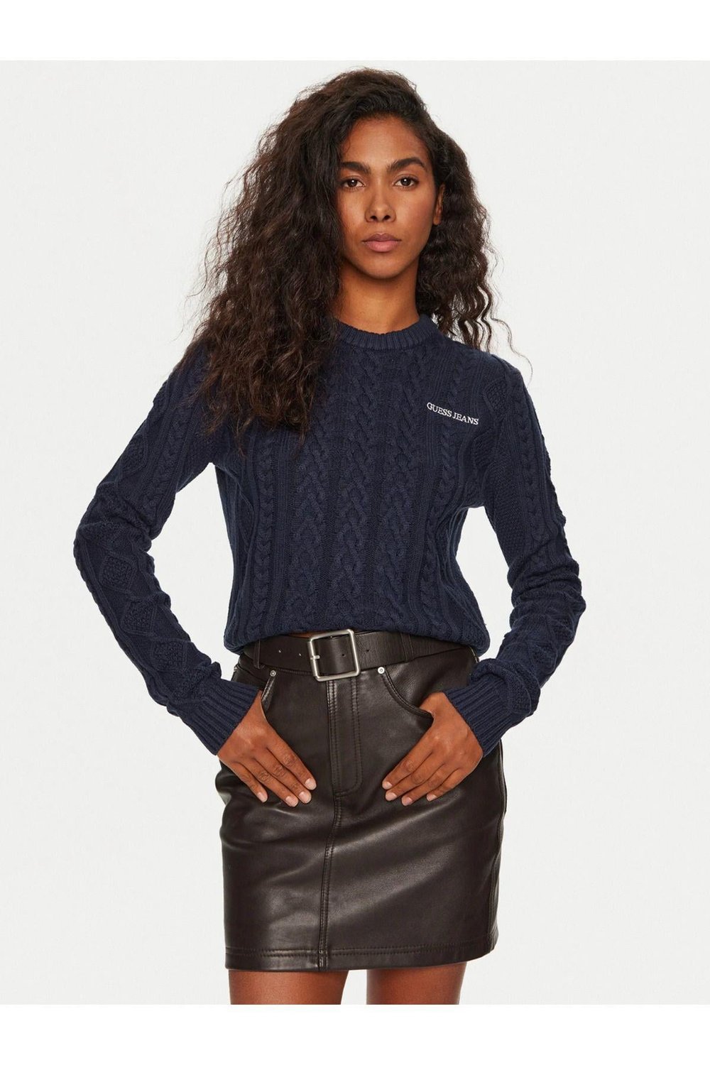 Jeans Kadın Marka Logolu Yün Kazak W4BR13