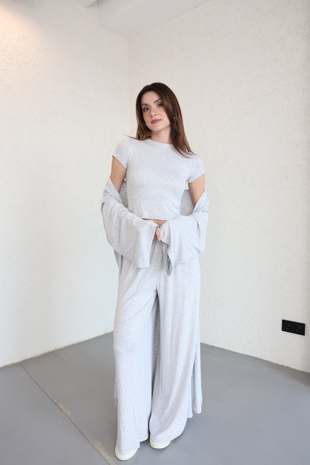 Pantolon TakımKimono 3lü Plazzo Takım