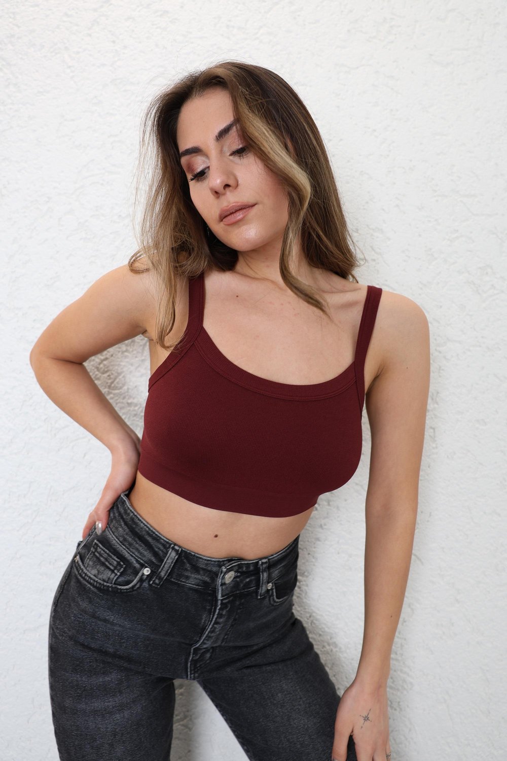 CroptopsDikişsiz Basic Büstiyer