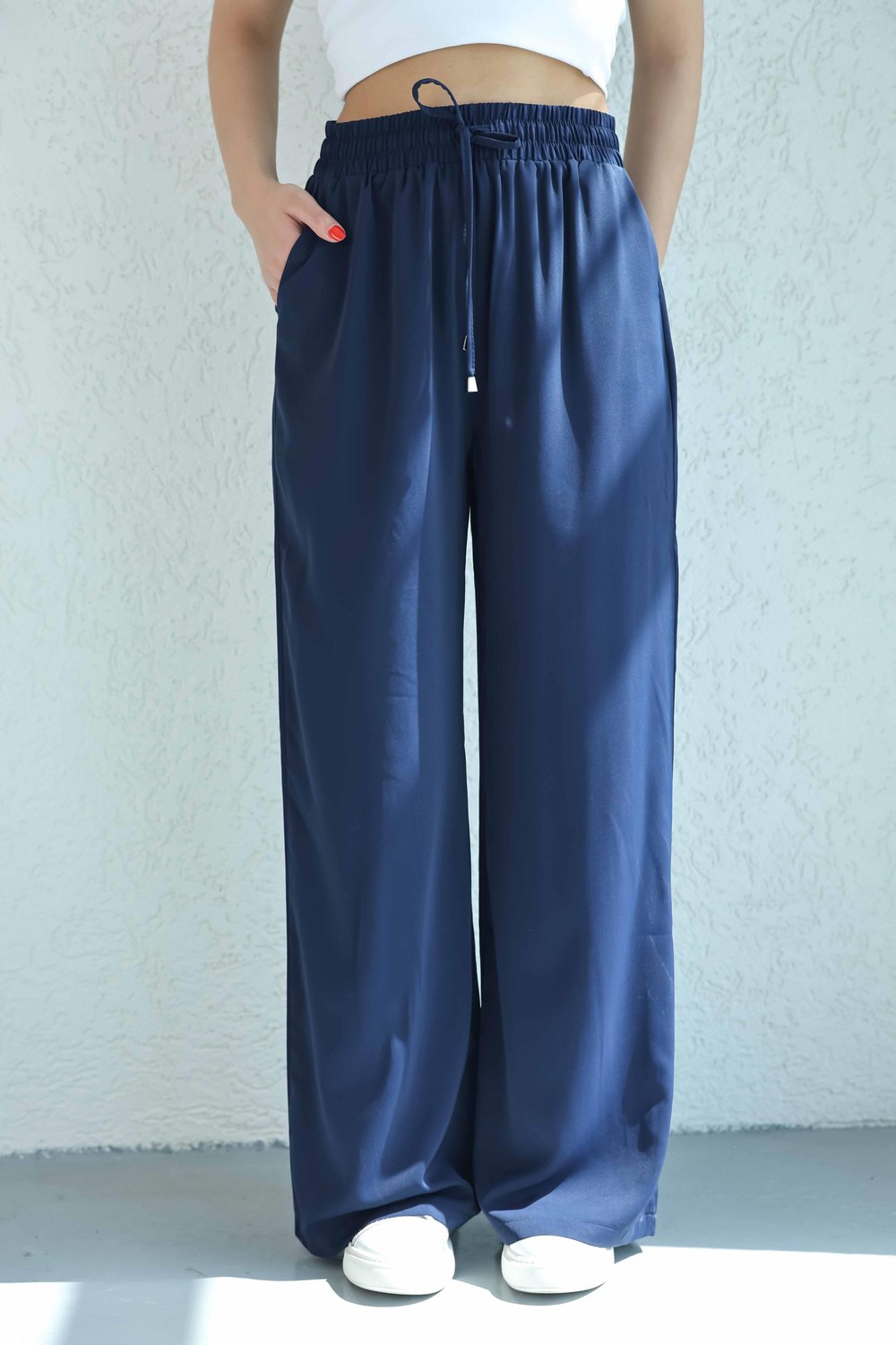 PantolonBel İpli Ayrobin Plazzo Pantolon