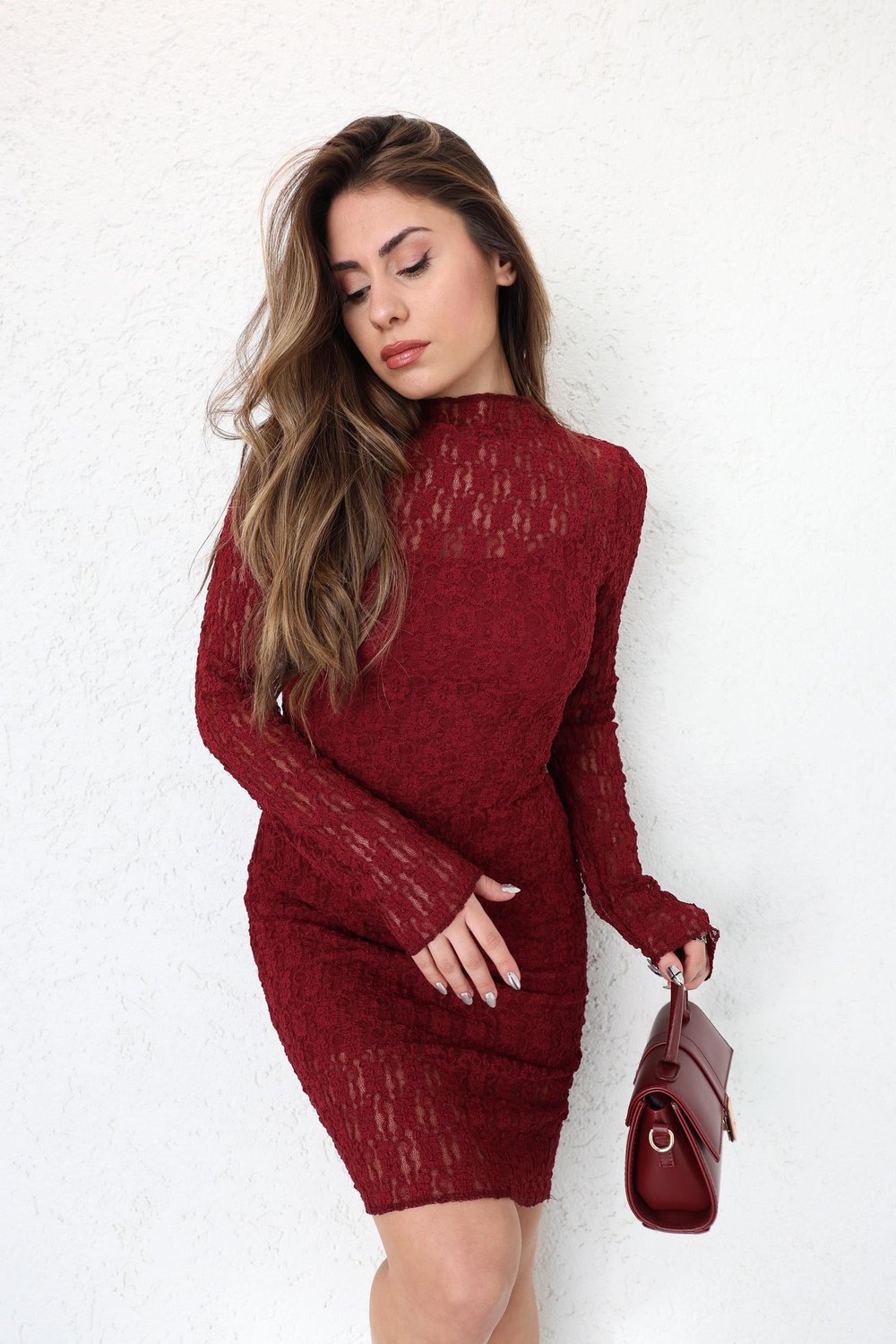 ElbiseMini Dantelli Elbise