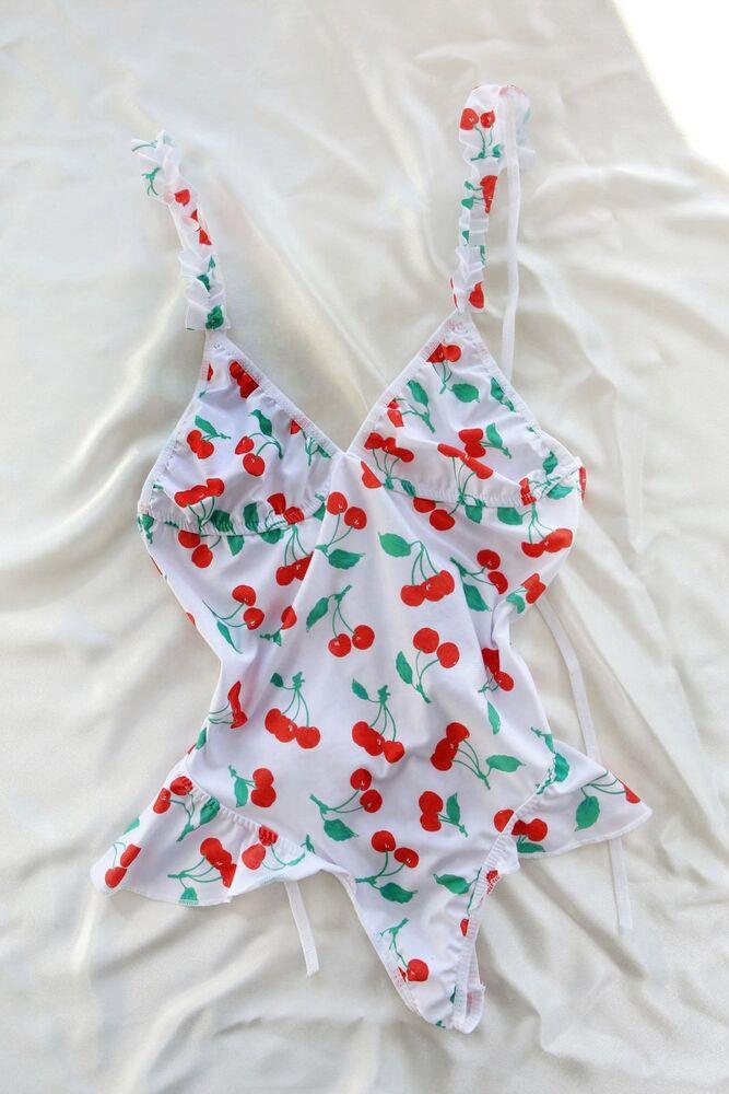 Fırfırlı Kirazlı Babydoll