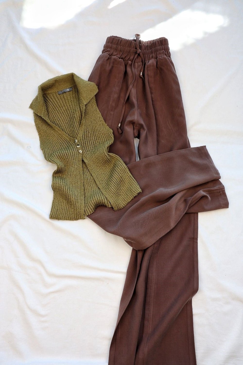 PantolonBel Lastik Cepli Tensel Pantolon