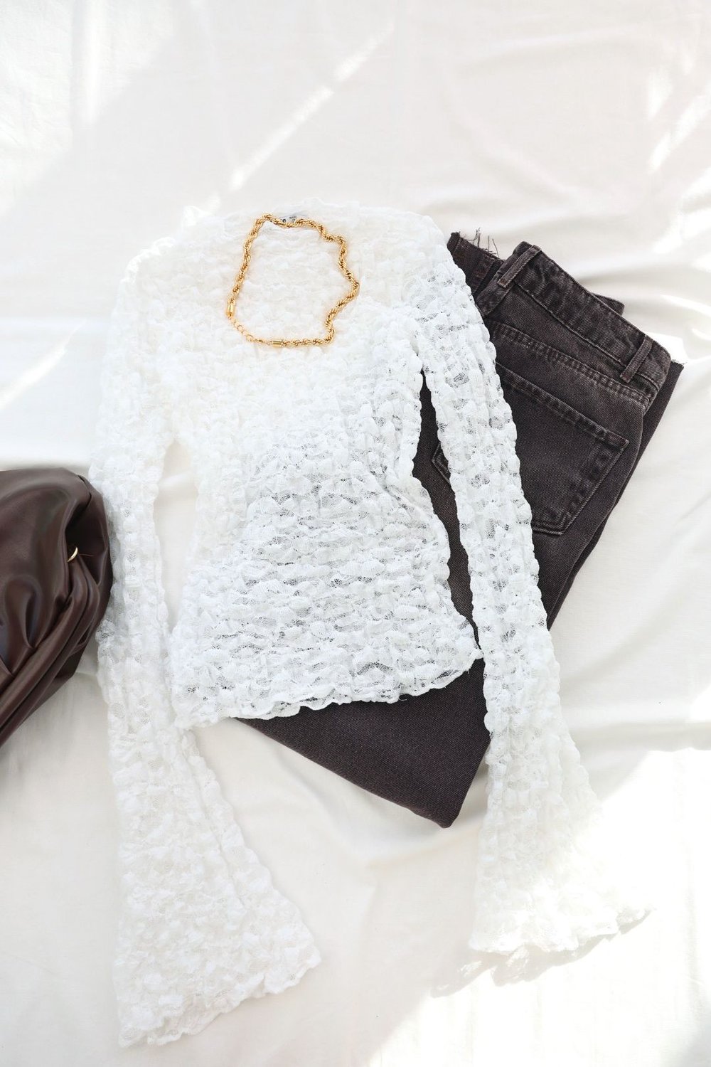 Bluzİspanyol Kol Dantel Bluz