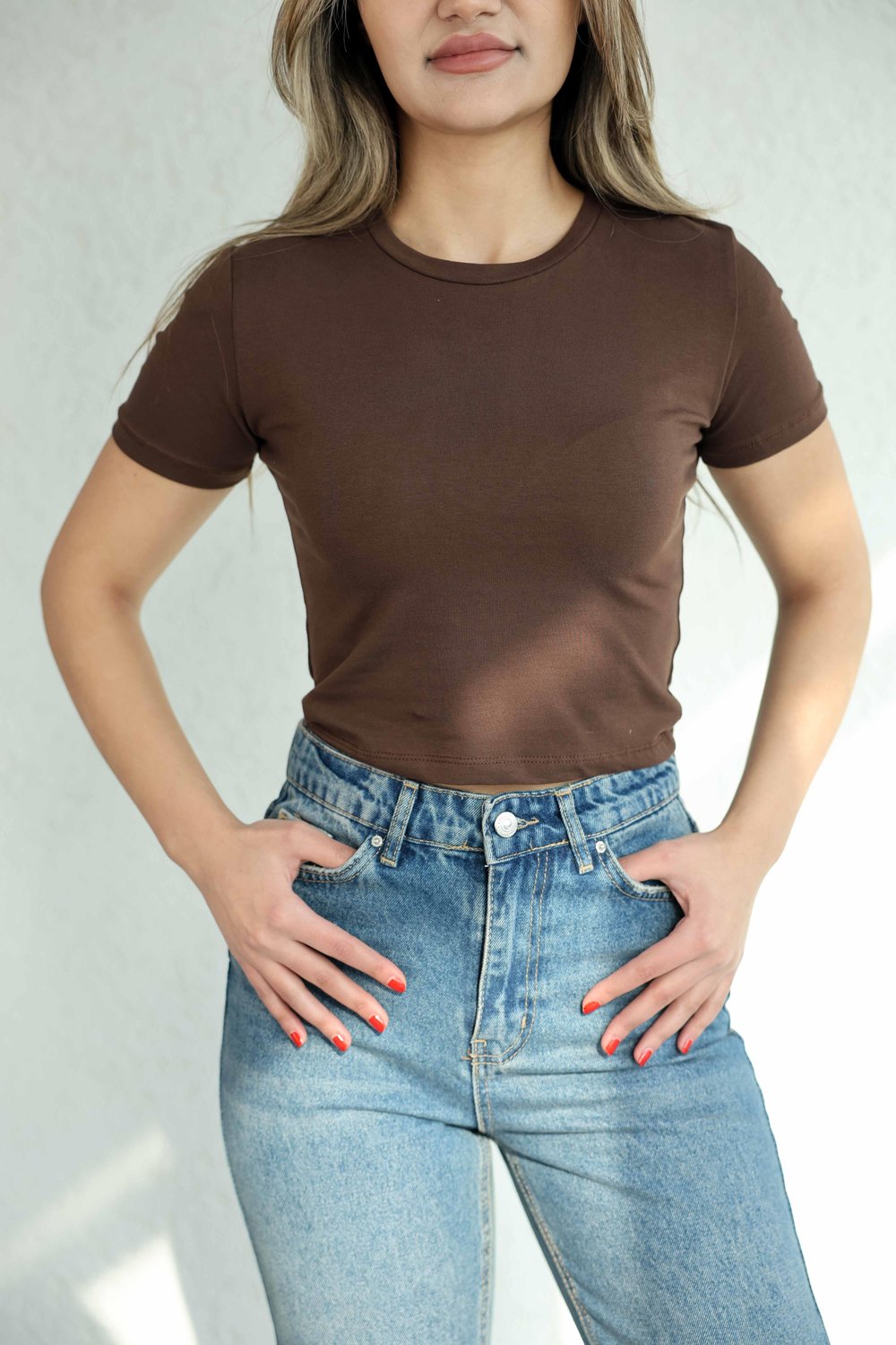 CroptopsKısa Kol Penye Crop