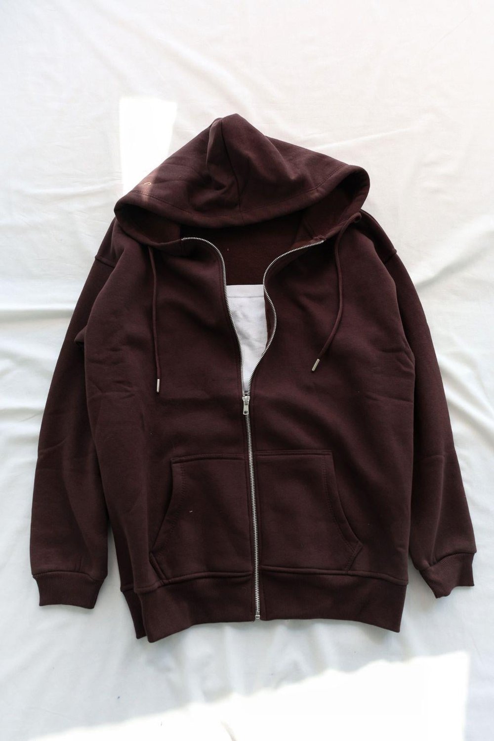 SweatFermuarlı Kpaşonlu Oversize 3 İplik Sweat