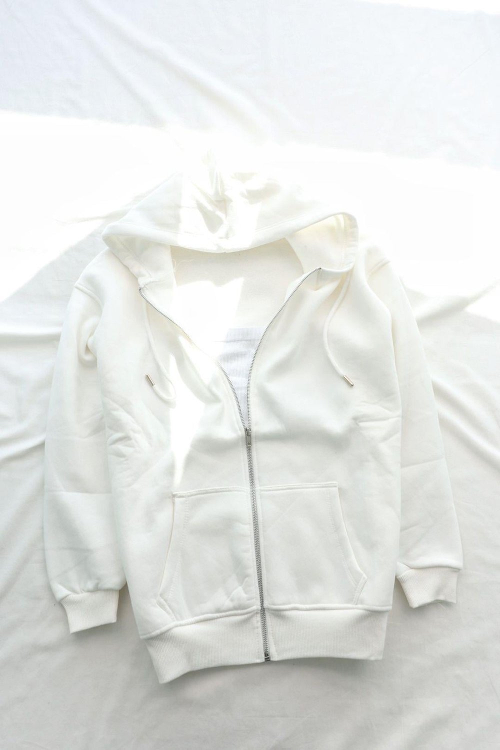 SweatFermuarlı Kpaşonlu Oversize 3 İplik Sweat