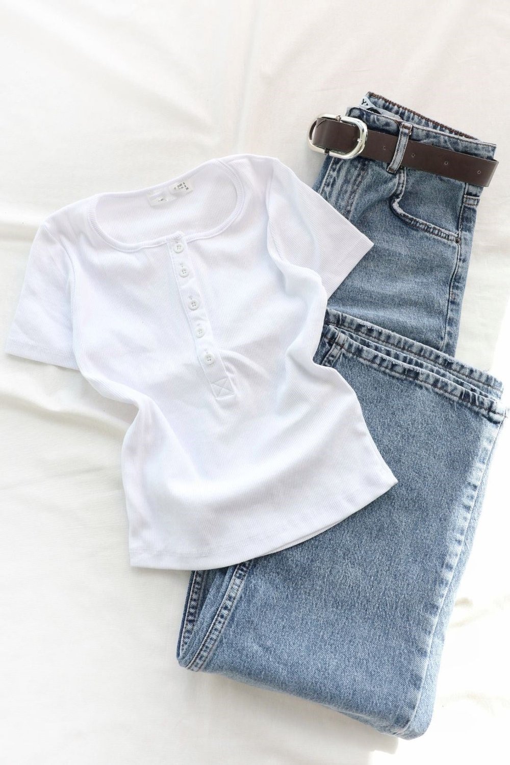 CroptopsBasic Düğmeli Patlı Kaşkorse Crop