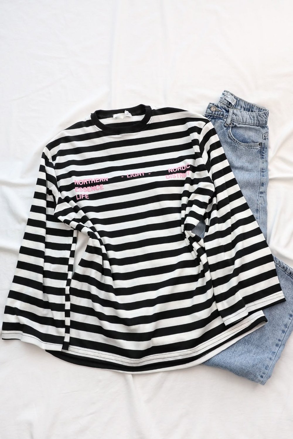 SweatLight Baskı Çizgili Sweaters