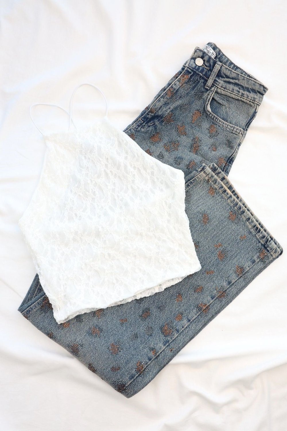 CroptopsLastikli Halter Dantel Crop