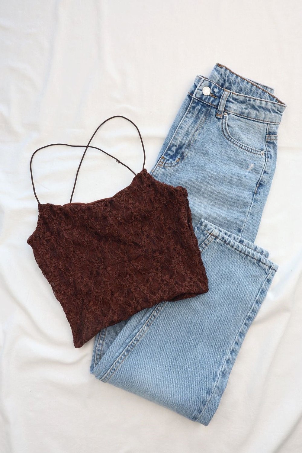 CroptopsLastikli Halter Dantel Crop