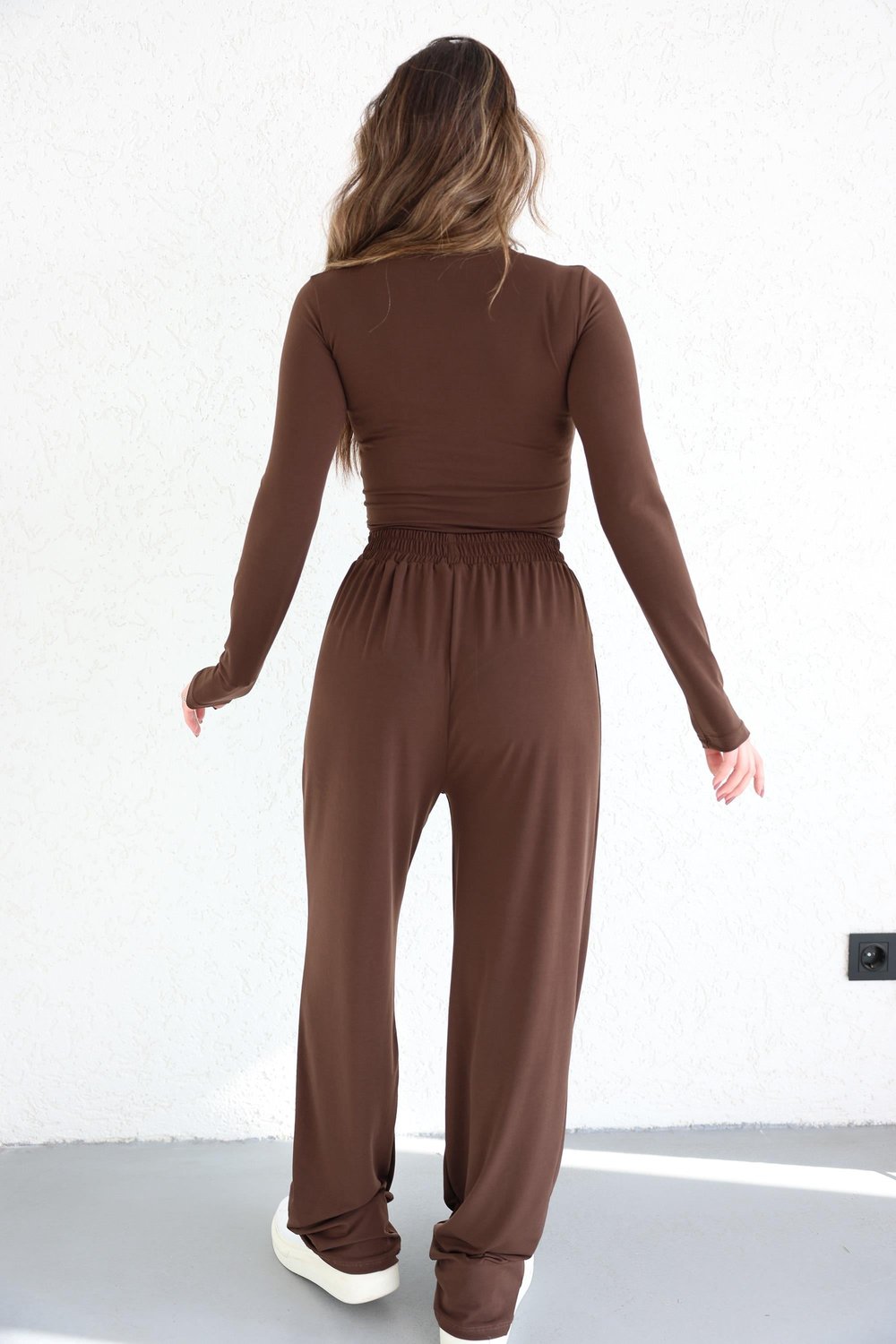 Bisiklet Yaka Plazzo Pantolon Takım