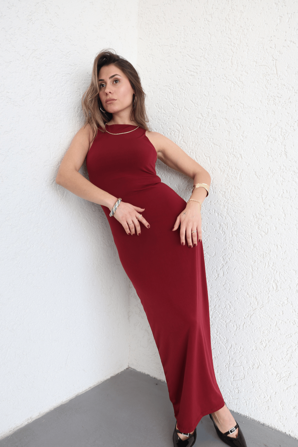 Halter Maxi Elbise