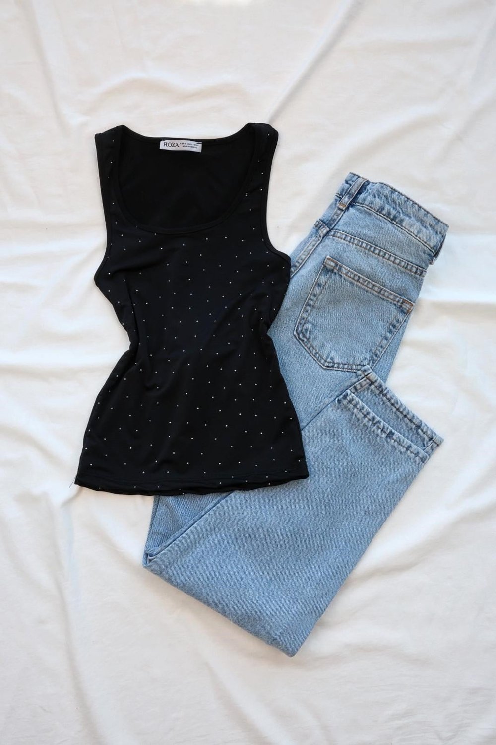 CroptopsKalın Askılı Taşlı Atlet