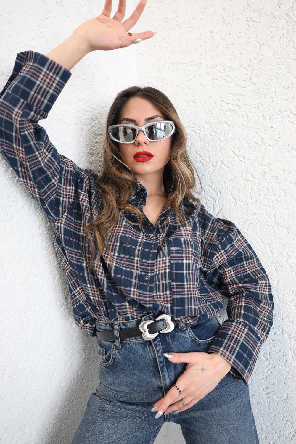 GömlekÇizgili Kore Gömlek