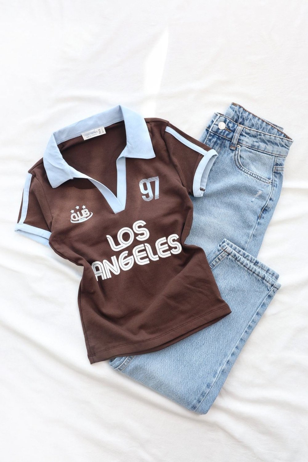 TshirtLoss Angeles Baskılı Likralı Tshirt