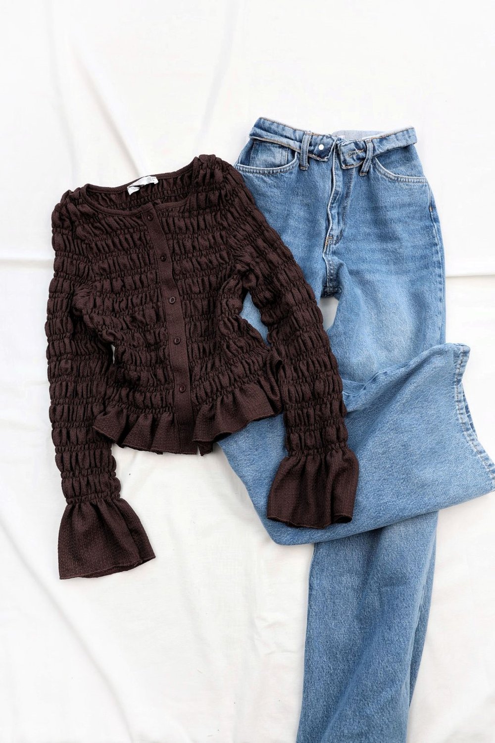 Jean/KotDüğme Açık Detay Baggy Jean