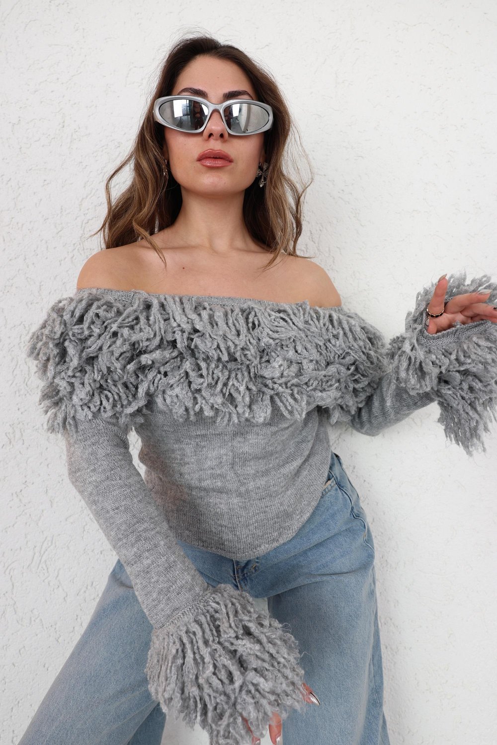 Triko/KazakPüsküllü Madonna Kazak