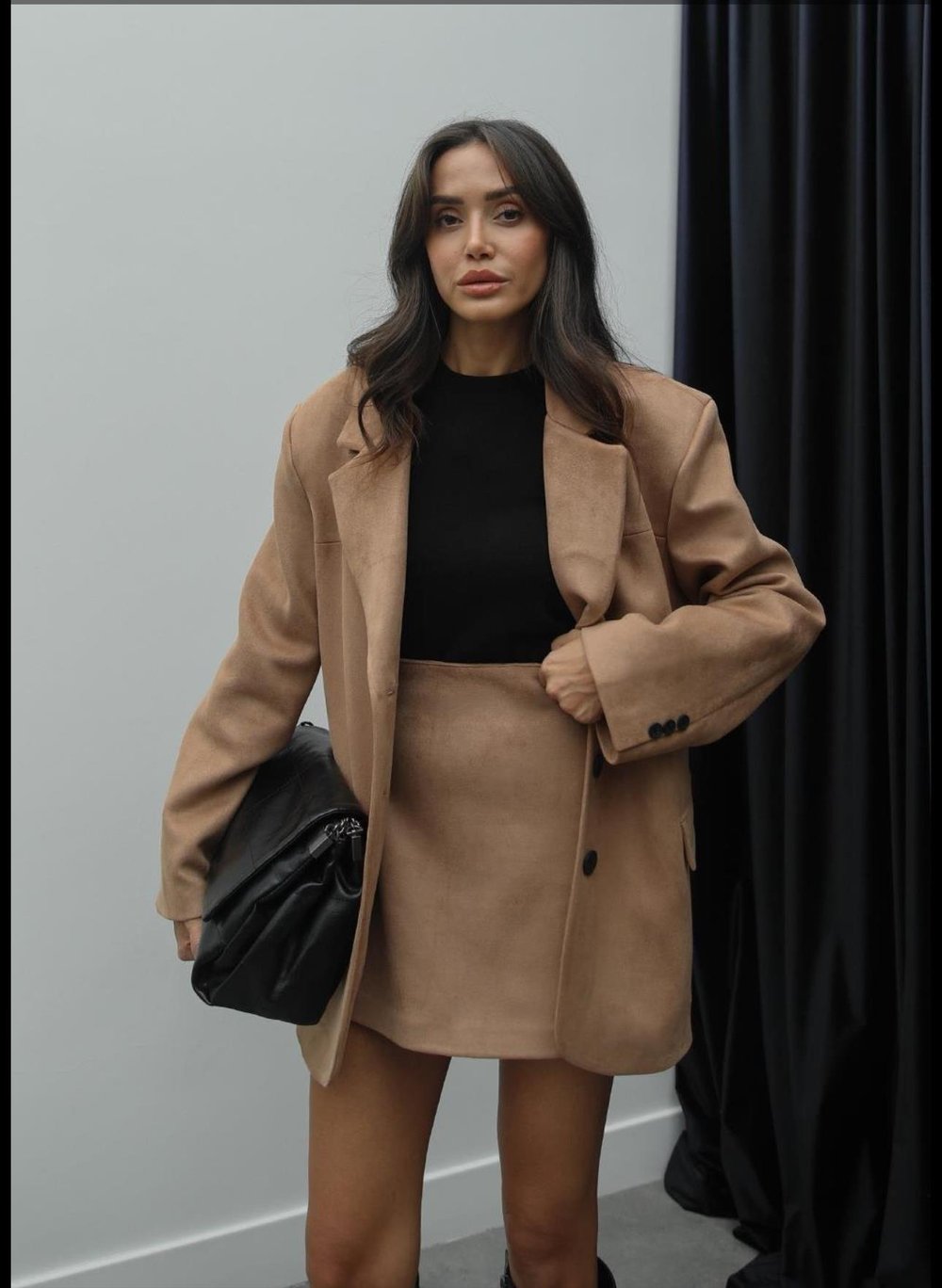 Bak'ap  Fashion Trend Süet Blazer Ceket 