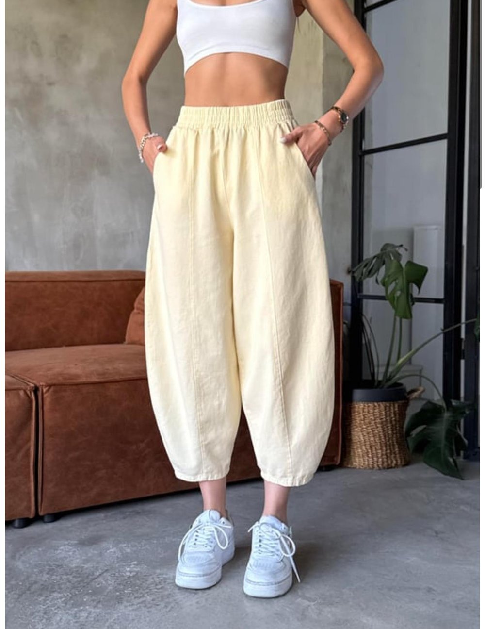 Premium Beli Lastikli Gabardin Pantolon