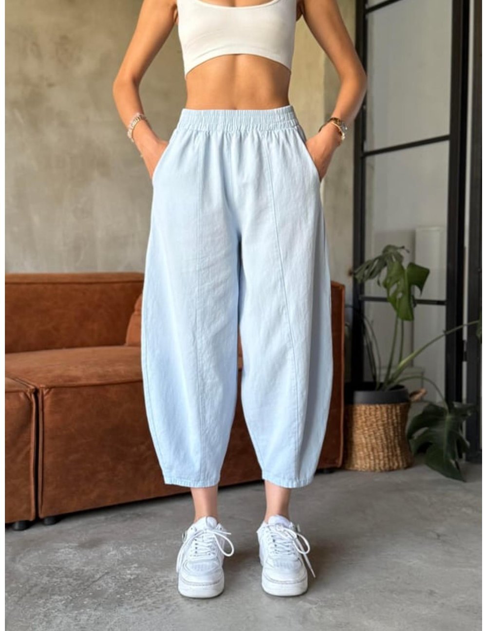Premium Beli Lastikli Gabardin Pantolon