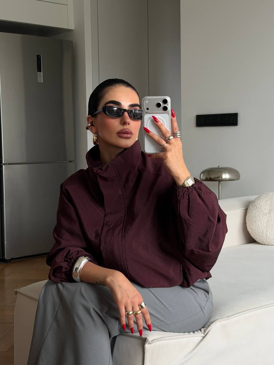 Premium Trend File Astarlı Su Kaydırmaz Ceket