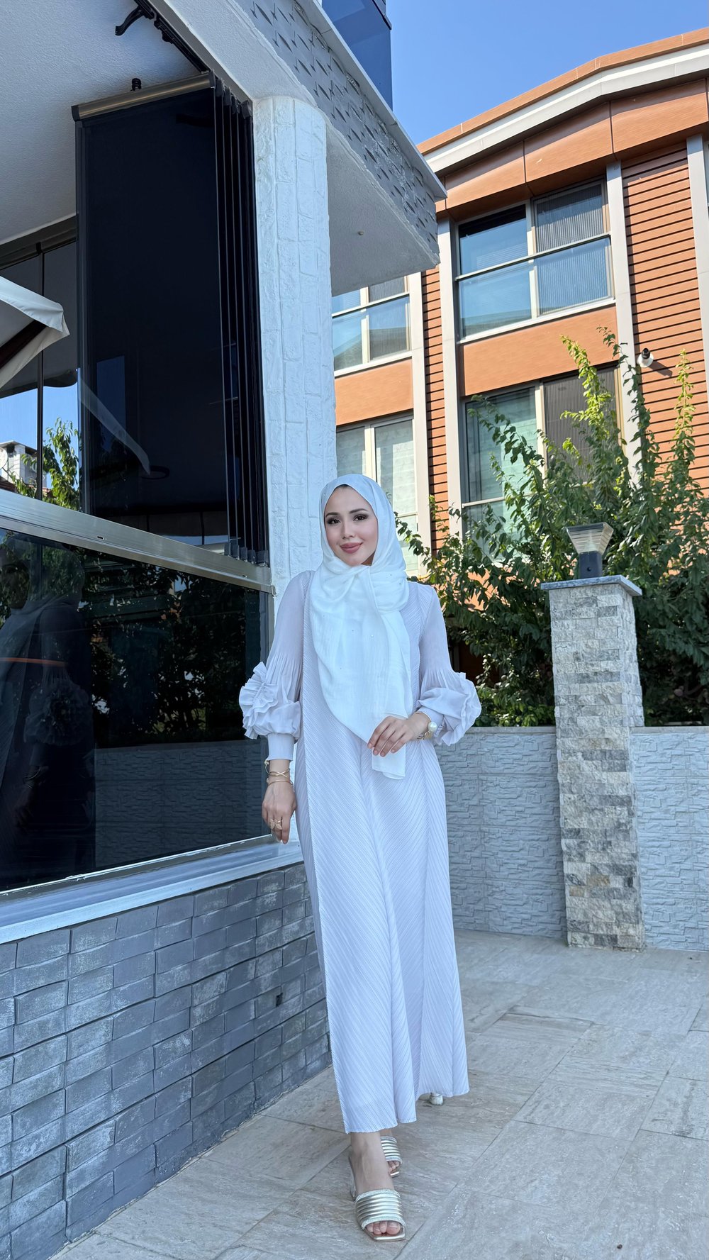 GRİ ROSE ELBİSE