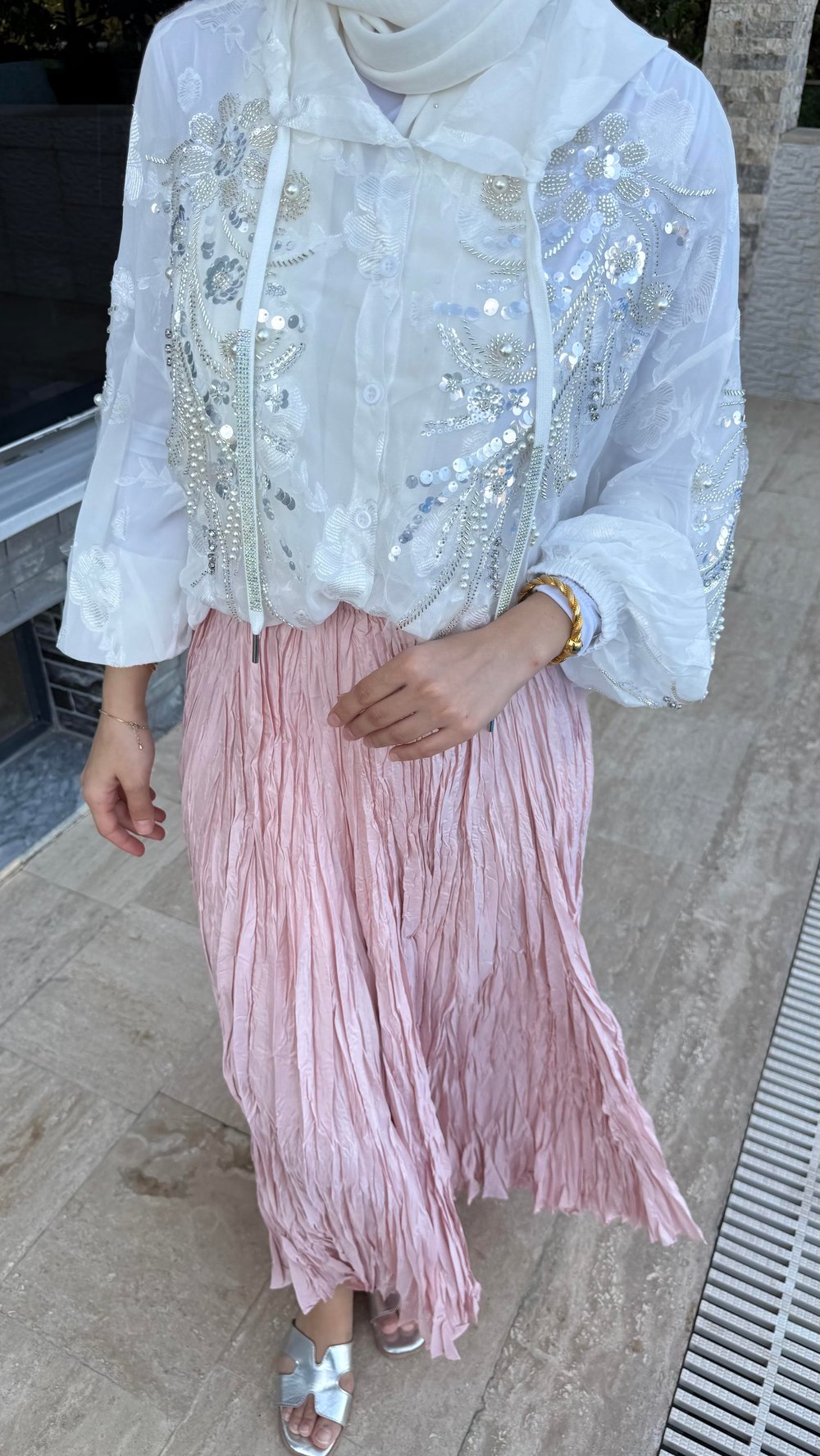 PUDRA PEMBESİ KIRAŞ ETEK