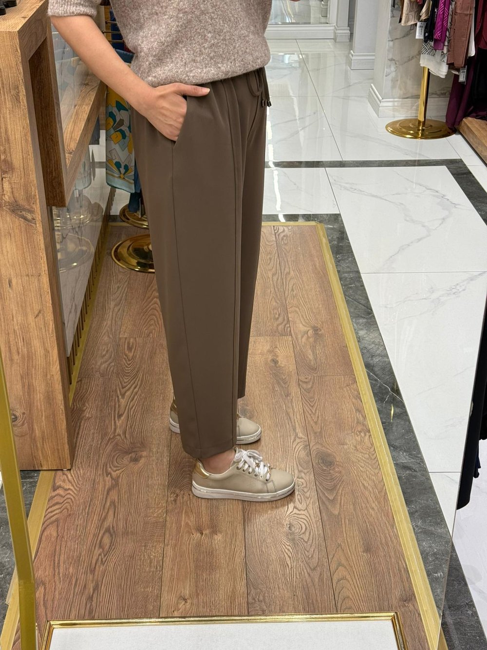 ELEGANCE BELİ LASTİKLİ DAR PANTOLON