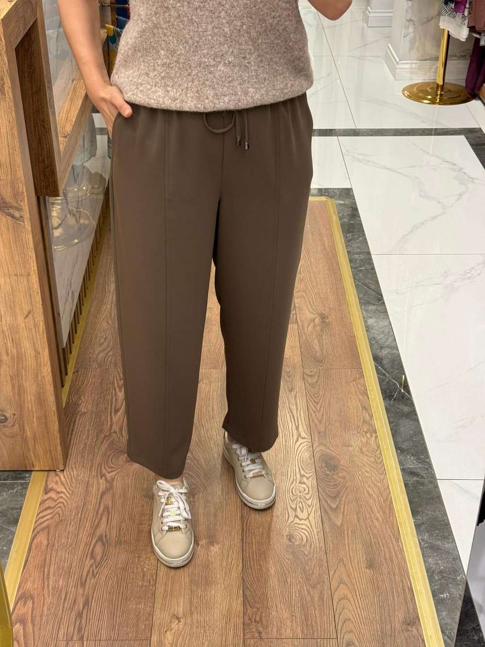 ELEGANCE BELİ LASTİKLİ DAR PANTOLON