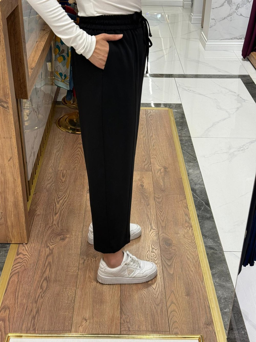 ELEGANCE  BELI LASTİKLİ DAR PANTOLON