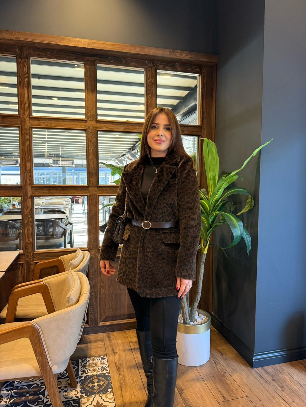 LEOPAR KÜRK BLAZER CEKET