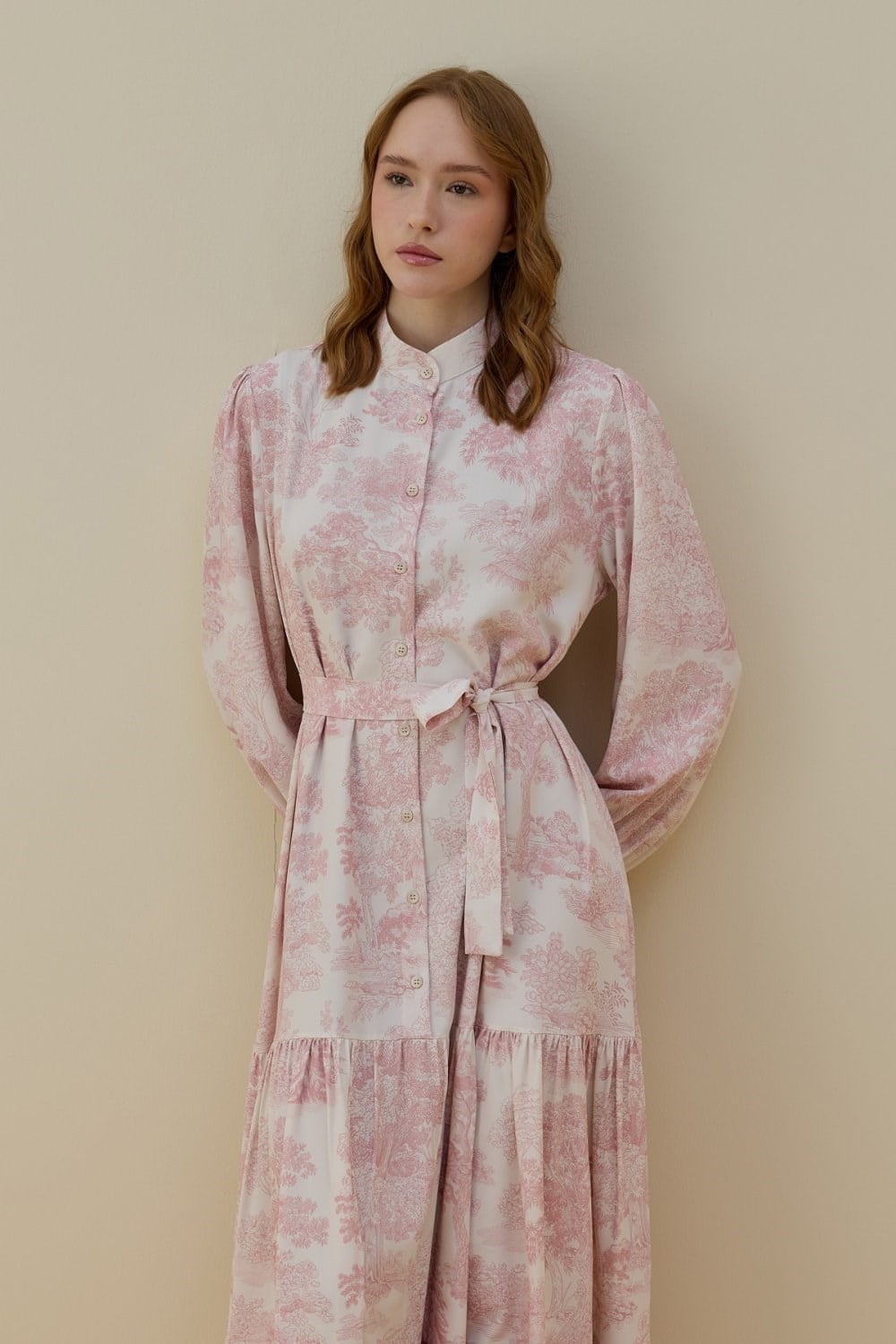MRW-PEMBE BLOOM SERİSİ ELBİSE 