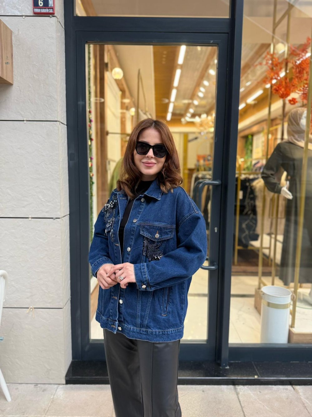 CEPLERİ TAŞLI JEAN CEKET