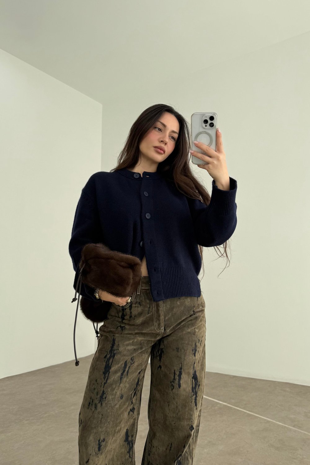 Ass Orijinal Düğmeli Premium Kalite Lacivert Hırka