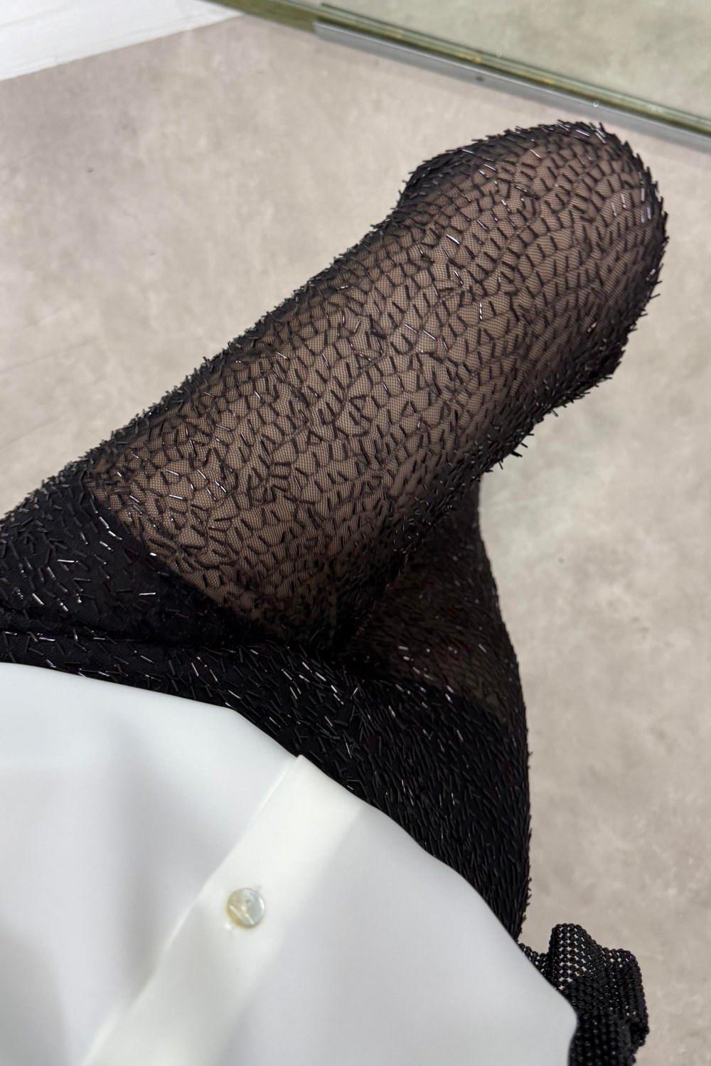 Boncuk İşlemeli Şort Astarlı Pantolon 