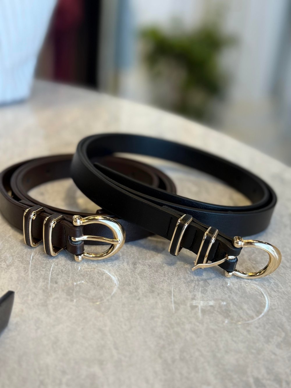 Çift Gold Halkalı Kemer