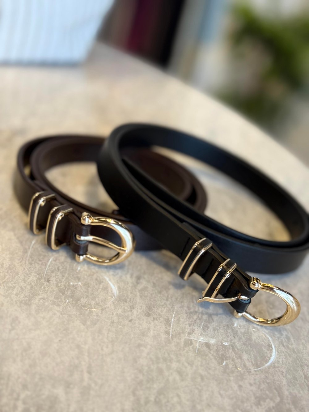 Çift Gold Halkalı Kemer