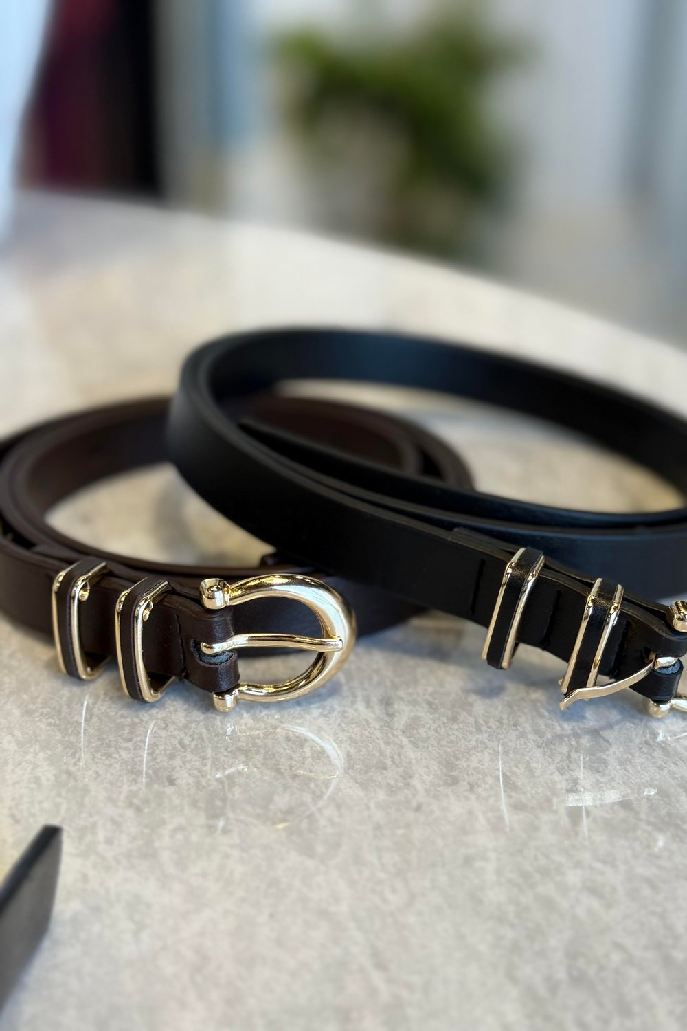 Çift Gold Halkalı Kemer