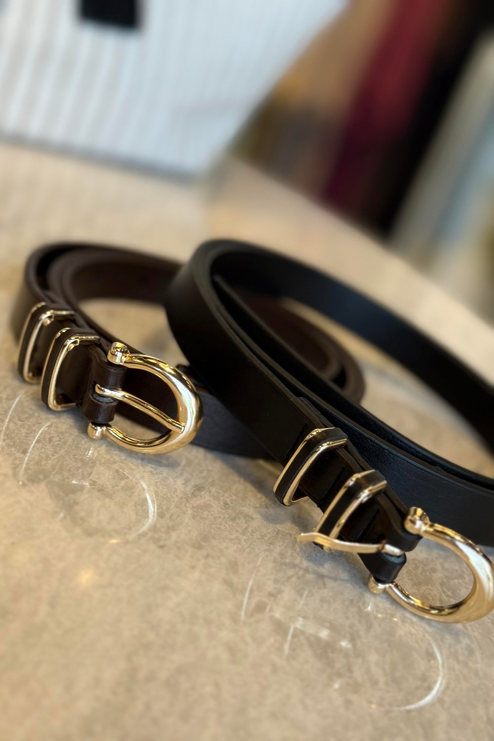 Çift Gold Halkalı Kemer