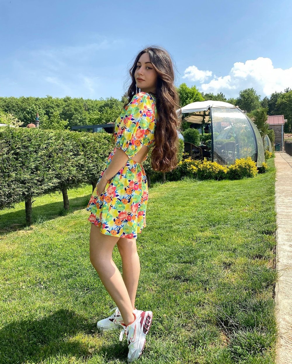 Bel Dekolteli Tinke Elbise